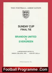 Brandon United v Evergreen 1976 – Sunday Cup Final