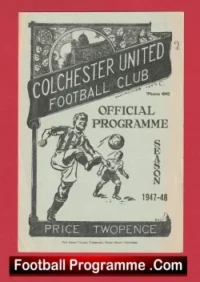 Colchester United v Chelmsford City 1948