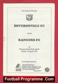 Deveronvale v Glasgow Rangers 1991 – Royal Park Banff Scotland