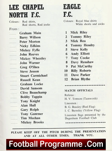 Eagle v Lee Chapel North 1984 - at Dagenham FC - Image 3