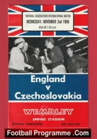 England v Czechoslovakia 1966 – Czech Football Team