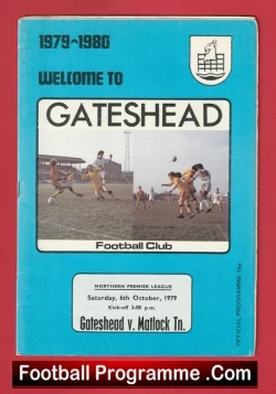 Gateshead v Matlock Town 1979 - football programme