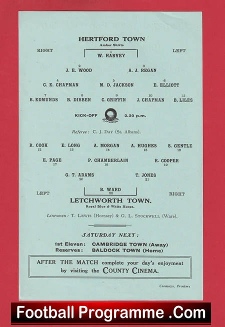 Hertford Town v Letchworth Town 1946 - Image 3