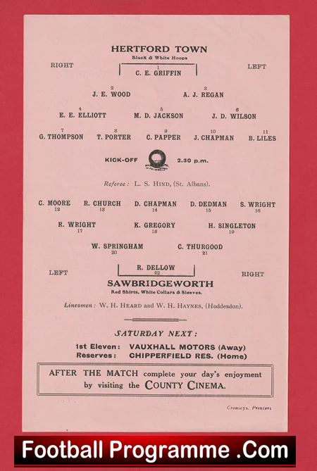 Hertford Town v Sawbridgeworth 1946 - Image 3