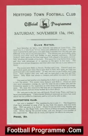 Hertford Town v Wood Green Town 1945