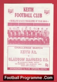 Keith v Glasgow Rangers 1991 – Kynoch Park Scotland