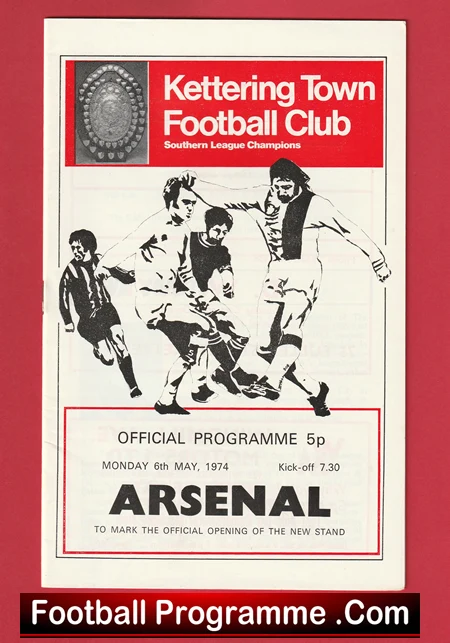 Kettering Town v Arsenal 1974 - Official Opening of New Stand - Image 2