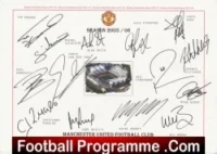 Manchester United Football Team Multi Autographed Signed Sheet 2005/06 + Ronaldo