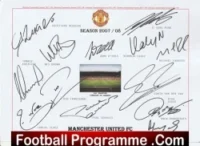 Manchester United Football Team Multi Autographed Signed Sheet 2007/08 + Ronaldo