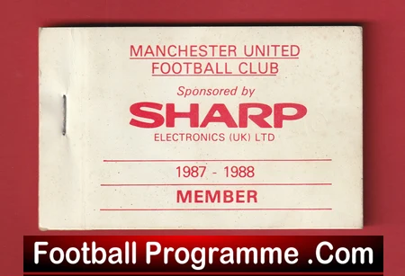 Manchester United Man Utd Season Ticket Book LMTB 1987 1988 - Image 2