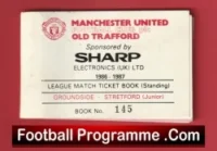 Manchester United Man Utd Season Ticket Book LMTB 1986 1987