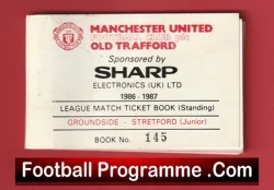 Manchester United Man Utd Season Ticket Book LMTB 1986 1987 - football memorabilia