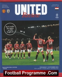 Manchester United v PAOK 2024 - Europa League - football programme