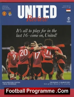 Manchester United v Real Sociedad 2025 - Europa Cup - football programme