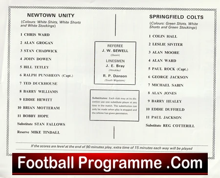 Newtown Unity v Springfield Colts 1972 - Sunday Cup Final Dudley Town - Image 3
