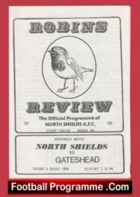 North Shields v Gateshead 1986 – Friendly Match