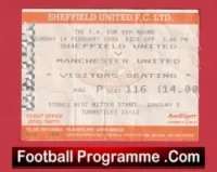Sheffield United v Manchester United 1993 Ticket – Champions