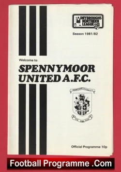 Spennymoor United v Gateshead 1981 - football programme