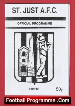 St Just v Marazion 2001 - Cornwall Football Combination - football programme