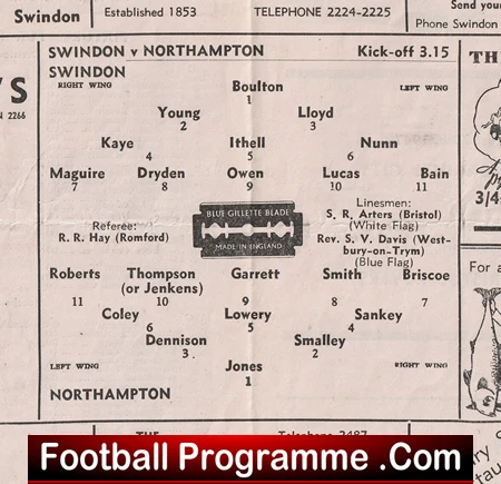 Swindon Town v Northampton Town 1947 - 1940's Programme - Image 3