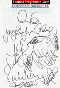 Tottenham Hotspur Football Club Multi Autographed Signed Team 2004 2005