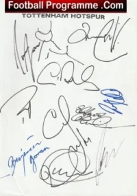 Tottenham Hotspur Football Club Multi Autographed Signed Team 2003 2004