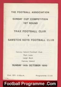 Trax United v Sawston Keys 1990 – Sunday Cup