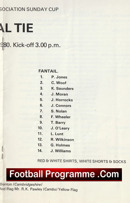 Twin Foxes v Fantail 1980 - Sunday Cup Final at Letchworth FC - Image 4