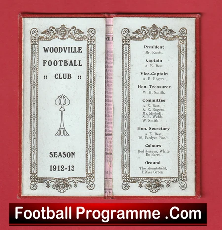 Woodville Football Club Members Season Booklet 1912 - 1913 - Image 3
