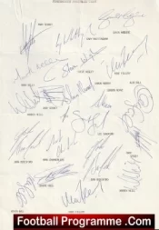 Portsmouth Football Club Multi Autographed Signed Team 1989 1990