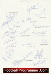 Falkirk Football Club Multi Autographed Signed Team 1992