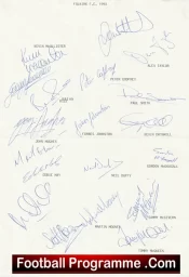 Falkirk Football Club Multi Autographed Signed Team 1992