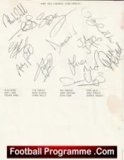 Port Vale Football Club Multi Autographed Signed Team 1990 1991