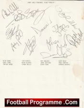 Port Vale Football Club Multi Autographed Signed Team 1990 1991
