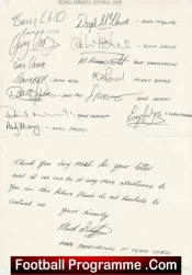 Fisher Athetic Football Club Multi Autographed Signed Team 1988 1989