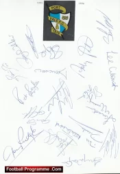 Port Vale Football Club Multi Autographed Signed Team 1995 1996