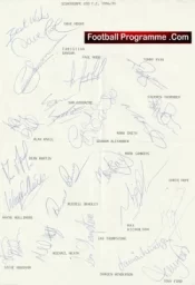 Scunthorpe United Football Club Multi Autographed Signed Team 1994 1995