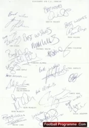 Scunthorpe United Football Club Multi Autographed Signed Team 1998 1999