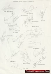 Scunthorpe United Football Club Multi Autographed Signed Team 1990 1991