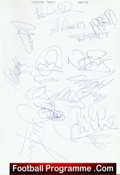 Stockport County Football Club Multi Autographed Signed Team 2001 2002