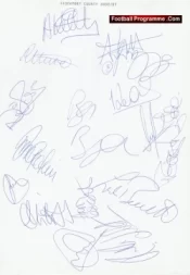 Stockport County Football Club Multi Autographed Signed Team 2002 2003