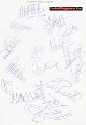 Stockport County Football Club Multi Autographed Signed Team 2002 2003
