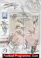 St Mirren Football Club Multi Autographed Signed Team 2008