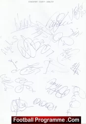 Stockport County Football Club Multi Autographed Signed Team 2006 2007