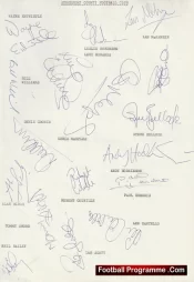 Stockport County Football Club Multi Autographed Signed Team 1989 1990