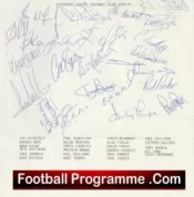 Stockport County Football Club Multi Autographed Signed Team 1990 1991