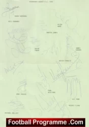 Stockport County Football Club Multi Autographed Signed Team 1993