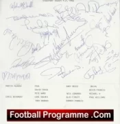 Stockport County Football Club Multi Autographed Signed Team 1992