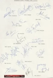 Stockport County Football Club Multi Autographed Signed Team 1988 1989