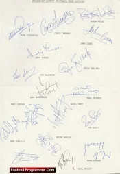 Stockport County Football Club Multi Autographed Signed Team 1988 1989